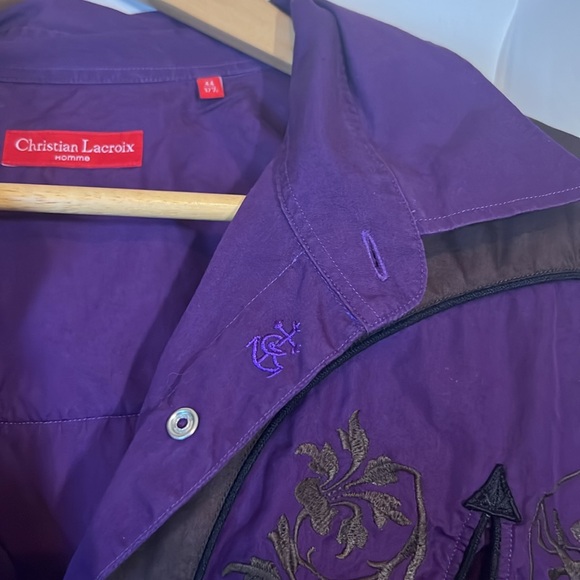 Christian Lacroix Western Embroidered Shirt Men’s Size 44/17.5” Neck Multi Color - Picture 8 of 11